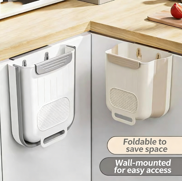 Compost Bin Countertop - Kitchen Wall Mounted Folding Trash Can