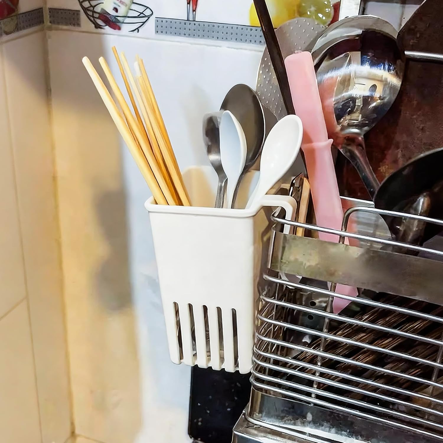 Cutlery Storage Rack with Cup  - Compost Bin Countertop incelemesi ve fiyatı