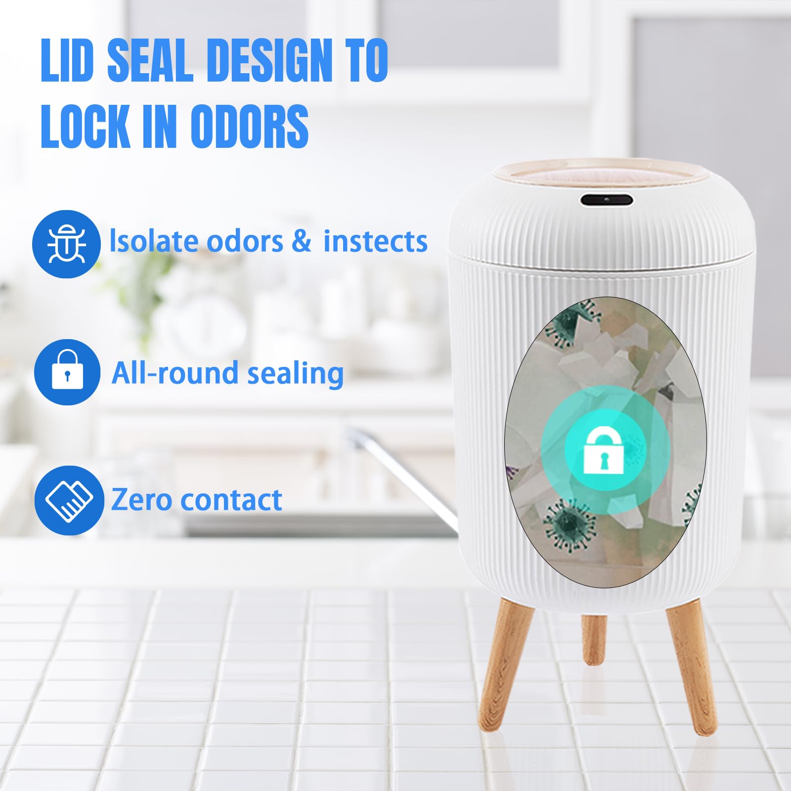 Automatic Trash Can with Lid,  - Compost Bin Countertop incelemesi ve fiyatı