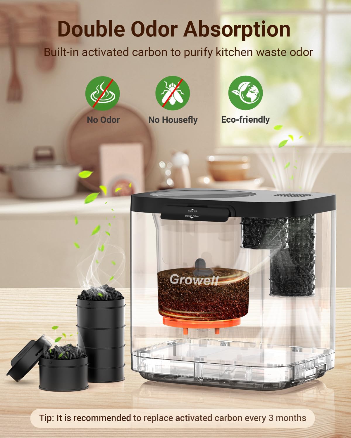4L Electric Kitchen Composter, - Compost Bin Countertop incelemesi ve fiyatı